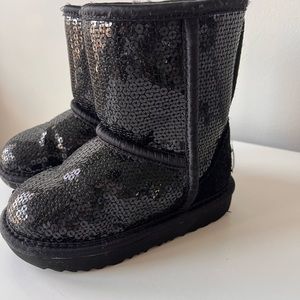 Toddler black sequin UGG boots for fall/winter season. Size 8c